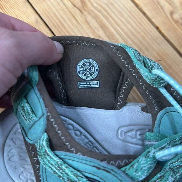 Kennn women’s water shoe waterproof whisper sandal Granite Green & Brown Sz 10 - Picture 4 of 5